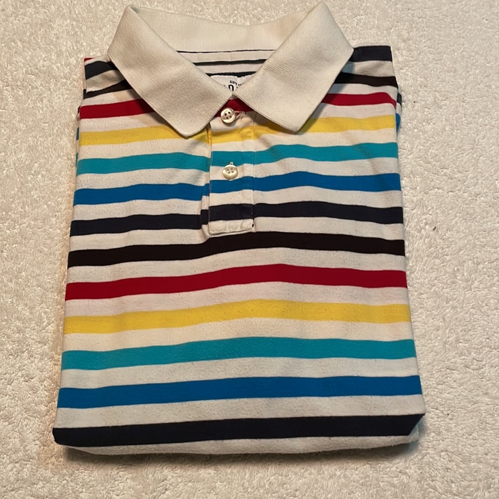 Old Navy. Bright striped Mens short sleeve polo. Size L